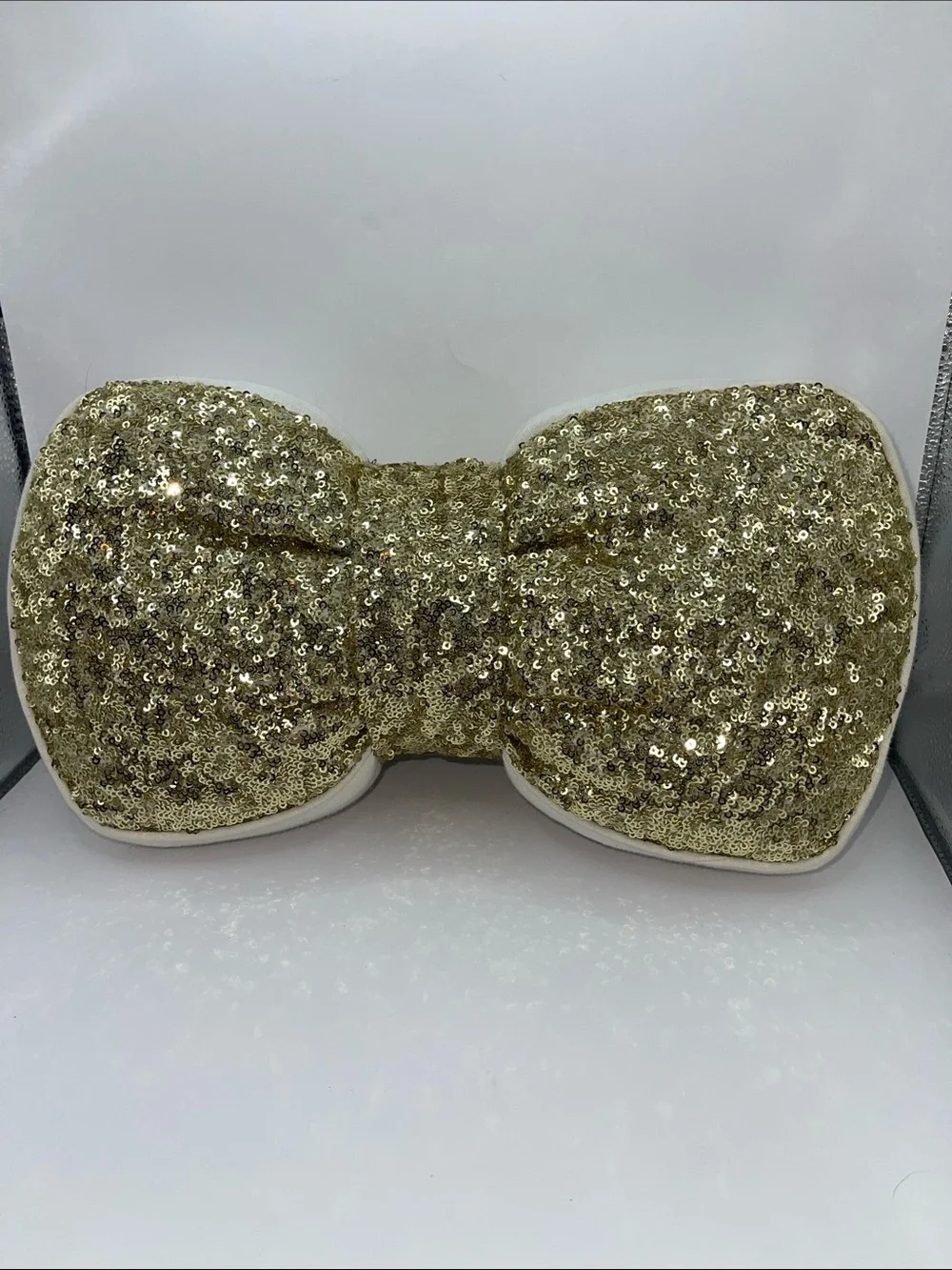 Pottery Barn Teen- Gold Sequin Bow Throw Pillow